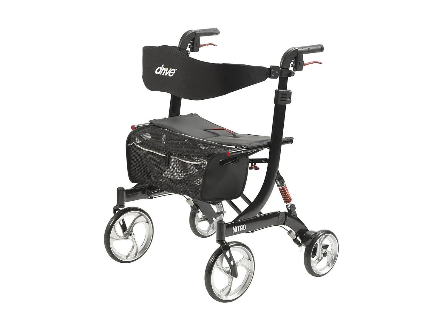 Drive Medical Nitro Rollator Hd Black Bariatric Black