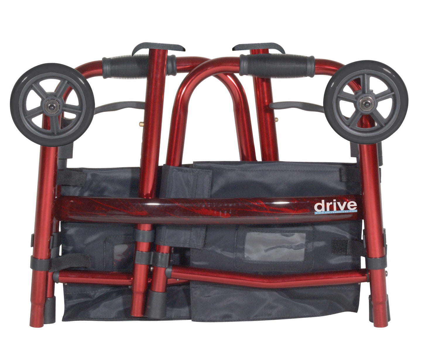 Drive Medical Deluxe Folding Travel Walker Red