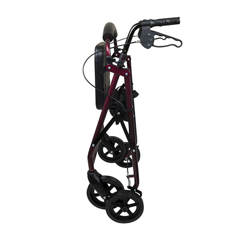 ProBasics Deluxe Aluminum Rollator with 8-inch Wheels, Red