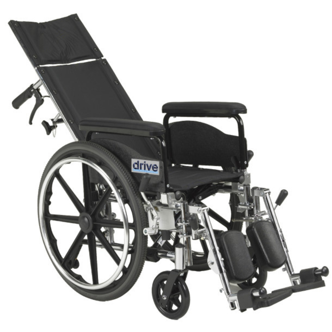 Drive Medical Viper Plus Reclining W/c 20 Flip-back Rem Full Arms