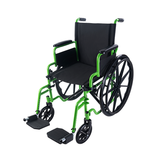 Dynarex GreenLine Wheelchair 18"x16 With Foot Rest
