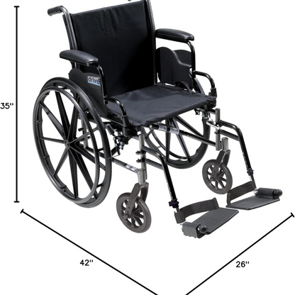 K3 Wheelchair Ltwt 18  W/dda & Elr's  Cruiser Iii 
