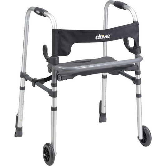 Drive Medical Clever-lite Walker W/seat & Push-down Brakes