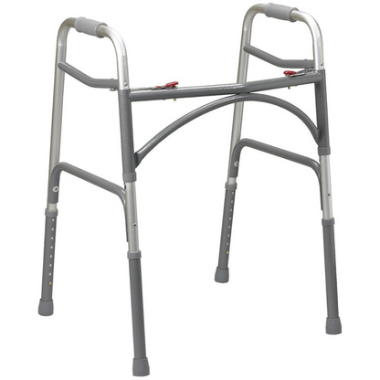 Bariatric Adult Folding Walker W/wheels  Double Button