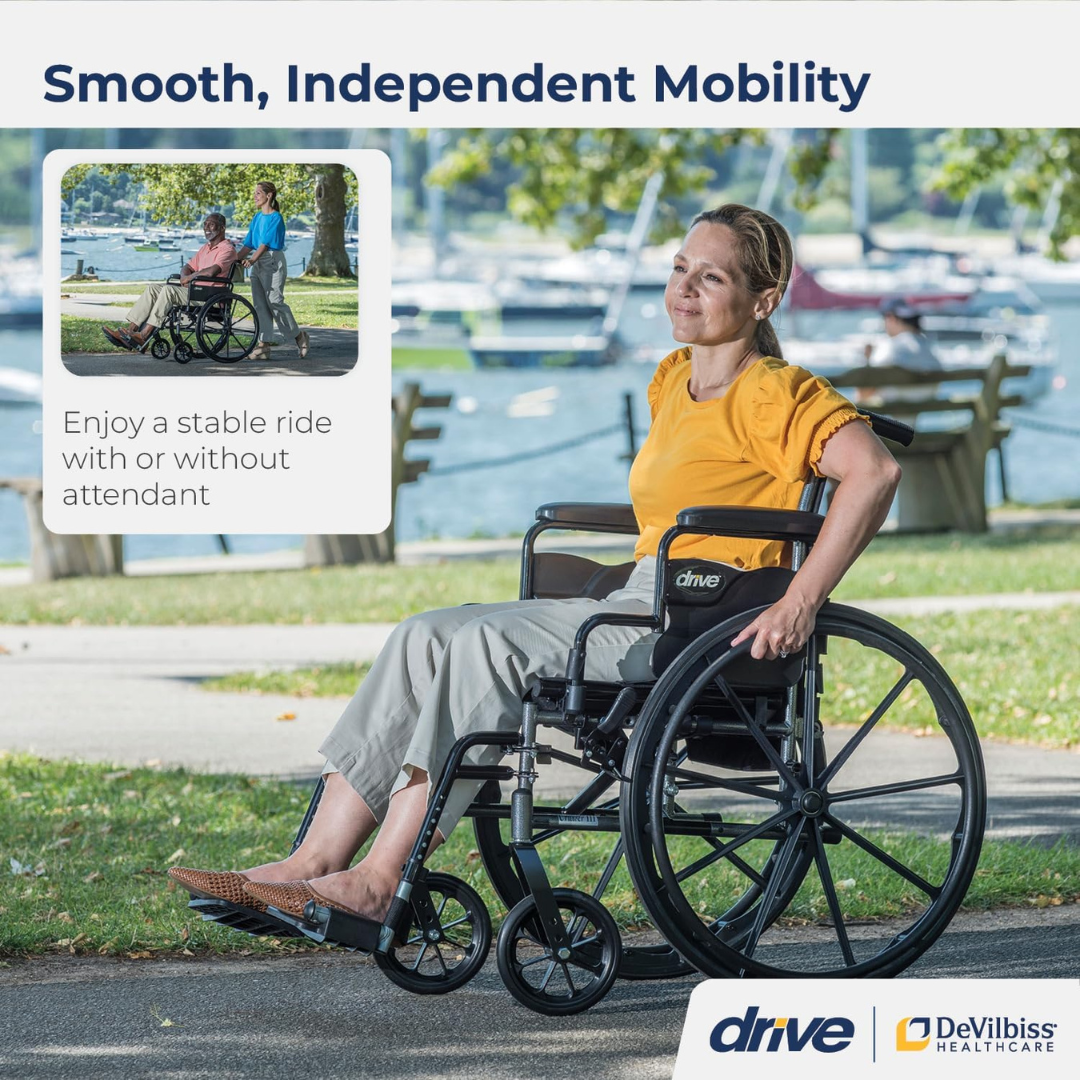 Drive Medical K3 K318DDA-ELR Wheelchair Lightweight 18  W/dda & Elevating Legrest Cruiser Iii