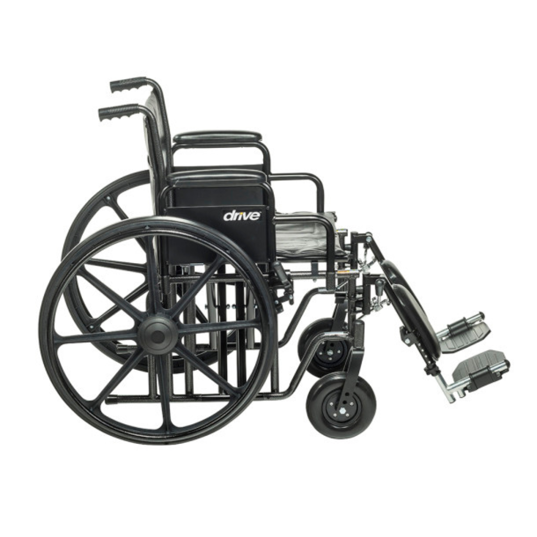 Drive Medical Bariatric Wheelchair  Rem Desk Elev Legrests  22  Wide