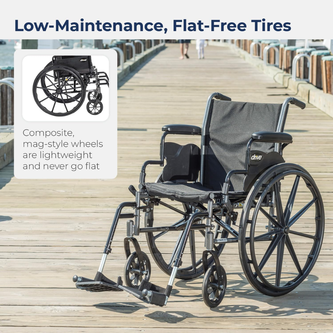 Drive Medical K3 K318DDA-ELR Wheelchair Lightweight 18  W/dda & Elevating Legrest Cruiser Iii