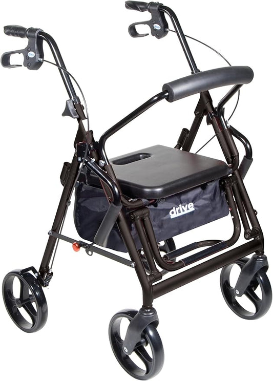 Drive Medical 795BK Duet Rollator/transport Chair Black