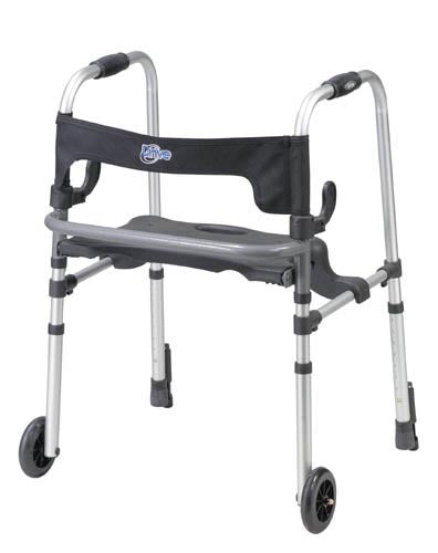 Drive Medical Clever-lite Walker W/seat & Push-down Brakes