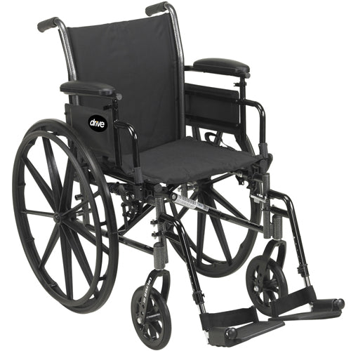 Drive Medical Cruiser 3 Wheelchair  18  Flip Back Full Arm