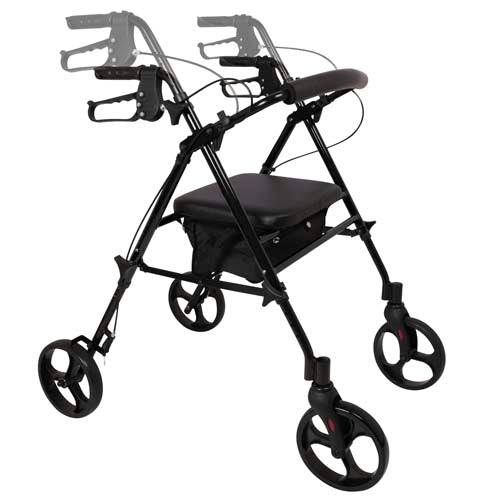 Rollator  Aluminum  Height Adjustable  Black -  