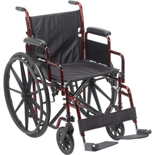 Drive Medical Rebel W/c 18 Flame Red Detach Desk Arms/s/a
