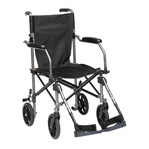 Drive Medical TC005GY Travelite Transport Chair In A Bag Gunmetal Grey 18