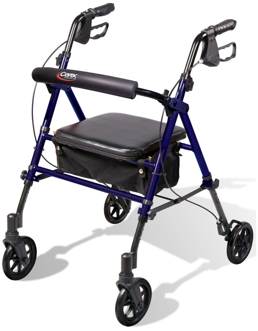 Carex FGA223000000 Navy Step 'N Rest Rolling Walker