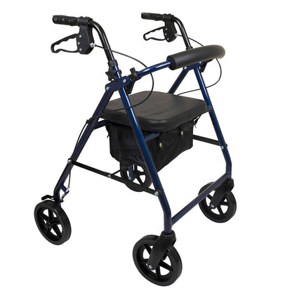 ProBasics Deluxe Aluminum Rollator Blue 8 Wheels
