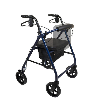 ProBasics Deluxe Aluminum Rollator Blue 8 Wheels