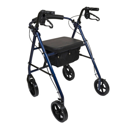 ProBasics Deluxe Aluminum Rollator Blue 8 Wheels