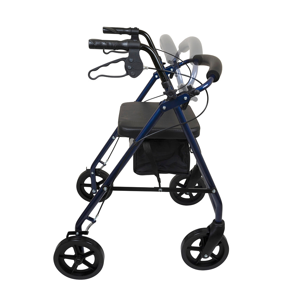 ProBasics Deluxe Aluminum Rollator Blue 8 Wheels