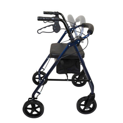 ProBasics Deluxe Aluminum Rollator Blue 8 Wheels