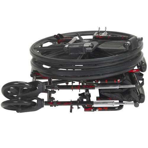 Drive Medical Rebel W/c 18 Flame Red Detach Desk Arms/s/a