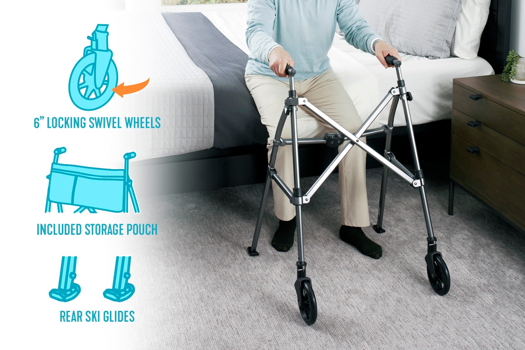 Ez Fold-n-go Walker Desert Sand - 
