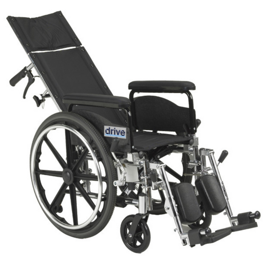 Drive Medical Viper Plus Reclining W/c 20  Flip-back  Rem Full Arms