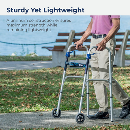 Drive Medical Walker Folding Adult Trigger Release - Drive